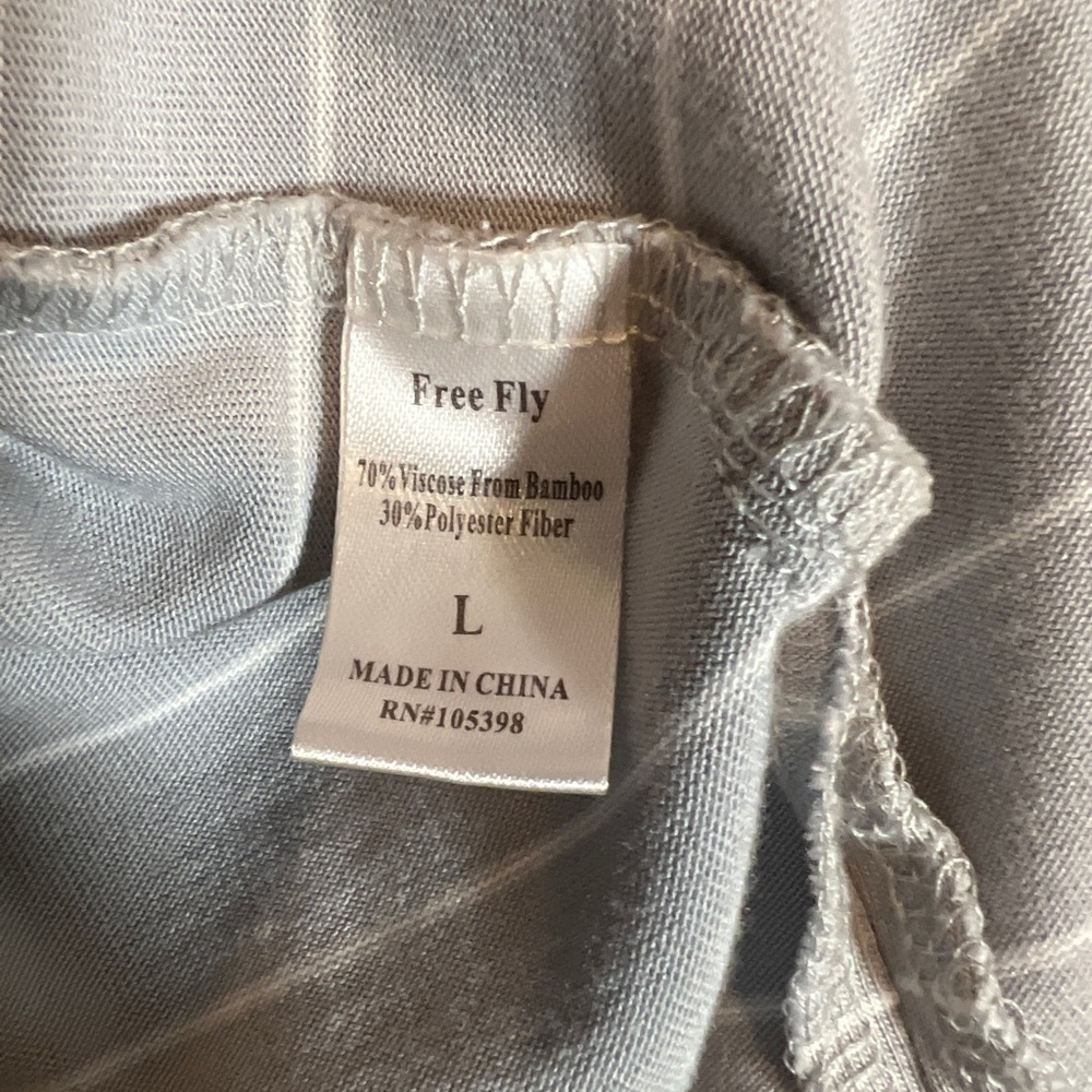 FREE FLY Bamboo Shoreline 3/4 Sleeve Striped Top Size Large - Picture 7 of 7